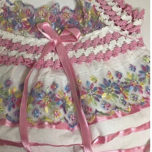Baby Girls Dress Top Size 2 MX Pink White Multicolor MX Mexican - Picture 6 of 8
